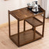 Modern Minimalist Rectangle Solid Wood End Table 3-Tier For Living Room