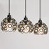 Contemporary Nordic Round Dome Lace Iron Crystal 1/3 Light Island Light Chandelier For Dining Room