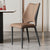 Contemporary Luxury Square Microfiber Leather Carbon Steel Dining Chair Backrest For Dining Room