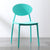 Contemporary Nordic Square Plastic Chair Backrest Armless For Living Room