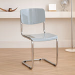 Modern Simplicity PP Carbon Steel Square Dining Chair Backrest For Dining Room