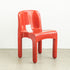 Modern Minimalist Square Plastic Chair Four Legs Backrest For Living Room