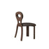 Contemporary Nordic Oval Hollowed Out Lambswool Wood Dining Chair Backrest For Dining Room