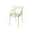 Contemporary Creative Curved Frame Plastic Acrylic Dining Chair Backrest Armrest For Dining Room