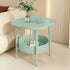 Modern Minimalist Round Floral Metal Coffee Table Four Legs For Living Room