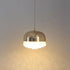 Modern Luxury Iron Crystal Semicircular LED Pendant Light For Dining Room