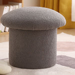 Contemporary Simplicity Mushroom Shape Velvet Pouf Footstool For Living Room