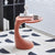 Contemporary Creative Shaped Oval Base PE Plastic End Table For Living Room