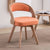 Contemporary Nordic Fabric Upholstered Wood Splayed Legs Dining Chair Curved Back For Dining Room