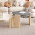 Contemporary Creative Hexagonal Plank Oak End Table 1-Tier For Living Room