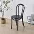 Traditional Chinese Round Wood Rattan Dining Chair Four Legs Backrest For Dining Room