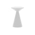 Modern Minimalist Round Cone Aluminum Metal End Table 1-Tier For Living Room