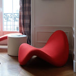 Contemporary Scandinavian Tongue Curved Fiberglass Rebound Foam Accent Chair Backrest For Living Room
