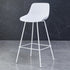 Contemporary Simplicity Curved Plastic Solid Color Bar Stool Backrest Footrest For Dining Room