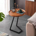 Modern Simplicity Round MDF Iron End Table Movable For Living Room