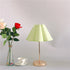 Traditional European Printed Fabric Petal Shade 1-Light Table Lamp For Bedroom