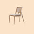 Contemporary Retro Square Microfiber Leather Upholstered Wood Dining Chair Rattan Backrest For Dining Room