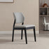 Contemporary Nordic Faux Leather Upholstered Dining Chair Open Back Armless For Dining Room