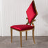 Contemporary Creative Spade Hearts Plum Square Velvet Titanium Dining Chair Backrest For Living Room
