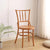 Traditional Vintage Round Cylinder Solid Wood Rattan Dining Chair Backrest For Living Room