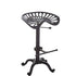 Contemporary Industrial Iron Wood Round Hollowed Claw Base Bar Stool Footrest For Kitchen