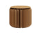 Contemporary Scandinavian Cylinder PU Leather Foldable Kraft Paper Footstool For Entryways