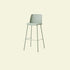 Modern Minimalist Square PU Leather Metal PP Bar Stool Backrest Footrest For Dining Room