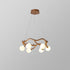 Contemporary Creative Round Tree Branch Hardware Glass 6/8/10/12 Light Chandelier For Living Room