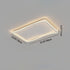 Modern Minimalist Square Rectangular Wavy Acrylic Iron LED Flush Mount Ceiling Light For Bedroom