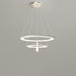 Modern Minimalist Circle Tapered Iron Acrylic LED Chandelier For Living Room