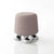 Modern Luxury Round Cushion Cotton Linen Solid Wood Stainless Steel Vanity Stool 4-Leg For Bedroom