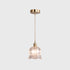 Contemporary Luxury Brass Flower Glass Shade 1-Light Pendant Light For Living Room