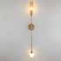 Modern Minimalist Iron Glass Strip 1/2 Light Wall Sconce Lamp For Living Room