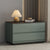 Modern Minimalist Rectangular Rock Slab Solid Wood Nightstand 2-Drawer For Bedroom