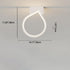 Modern Simplicity Iron Aluminum PVC Rectangle Square Teardrop LED Semi-Flush Mount Ceiling Light For Living Room