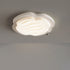 Modern Nordic Cream Biscuit PVC Shade Hardware LED Flush Mount Ceiling Light For Bedroom