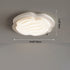 Modern Nordic Cream Biscuit PVC Shade Hardware LED Flush Mount Ceiling Light For Bedroom