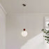 Modern Minimalist Round Ball Iron Glass 1-Light Pedant Light For Bedroom