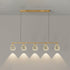 Modern Luxury Irregular Stone Copper Resin LED Island Light Chandelier for Dining Room