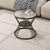 Modern Minimalist Round Hourglass Shape Glass Iron Coffee Table 2-Tier For Living Room