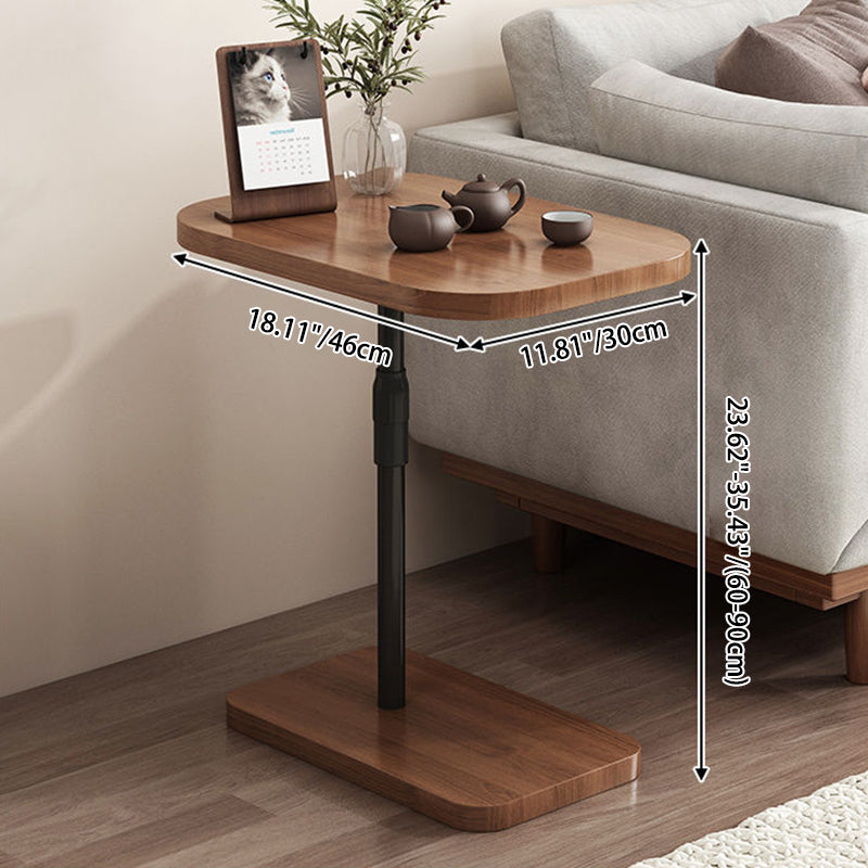 Modern Minimalist Rectangular Faux Panel Iron Liftable End Table For Living Room