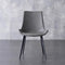 Contemporary Scandinavian Leather Carbon Steel Sponge Square Curved Dinining Chair Backrest For Dining Room