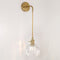 Modern Minimalist Floral Copper Glass 1-Light Wall Sconce Lamp For Living Room