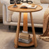 Modern Minimalist Round Tripod Wooden Coffee Table 2-Tier For Living Room