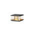 Modern Simplicity Aluminum Square Water-Rippled Glass LED Waterproof Solar Post Lamp Lawn Light For Garden