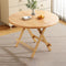 Contemporary Scandinavian Round Table Top Solid Wood Dining Table For 4 Seats