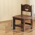 Traditional Vintage Square Smile Wood Curved Frame Dining Chair Backrest Armless For Dining Room