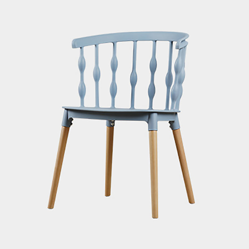 Contemporary Creative Square Vertical Strip PP Plastic Beechwood Dining Chair Backrest For Dining Room