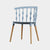 Contemporary Creative Square Vertical Strip PP Plastic Beechwood Dining Chair Backrest For Dining Room