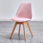 Modern Minimalist Tulip Shape PP Wood Chair Backrest For Living Room